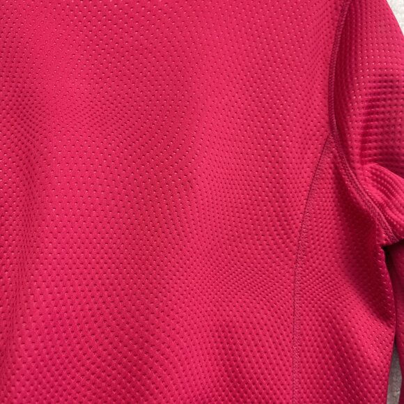 LOLE Full Zip Tech Textured Fleece Athletic Jacket Hoodie Pink / Red Women Sz L - Picture 16 of 16